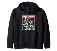 Rocky Savage Punch Apollo Creed Fight Vintage Panel Felpa con Cappuccio
