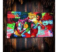 Rocky vs Apollo - Leroy Canvas Wall Art Neiman Boxing Canvas Painting Living Room Home Decor Modern Mural Art Painting-70x100cm No Frame