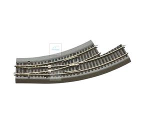 ROCO 42560 - Deviatoio curvo sinistro BWI2/3 con massicciata morbida. Scala H0 1