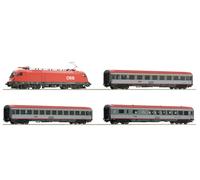 ROCO 5500006 Scala HO Set Eurocity OBB con locomotiva e 3 carrozze epoca VI
