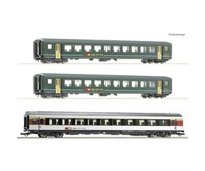 Roco 6200022 H0 - Set da 3 pezzi, 1° Bözberg Interregio della SBB 2 EW-II, genere B e un carrello EW-IV