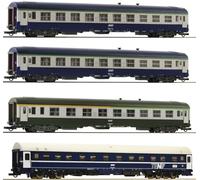 Roco 6200080 H0 - Set di 4 auto "Arlberg-Express", SNCF, Ep. IV, set da 4