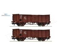 ROCO 77035 - Set di 2 carri merci aperti Tipo EI, DR