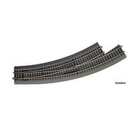 ROCO 42572 - Deviatoio curvo sinistro BWl3/4 con massicciata morbida. Scala H0 1