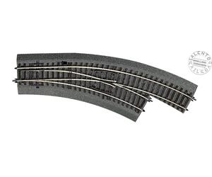Roco line W bedding 42557 scambio in curva destro BWr 2/3 con massicciata 1:87