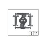 Roco Ricabio cod. 93207 - carrello completo di assali per VT11 5 DB