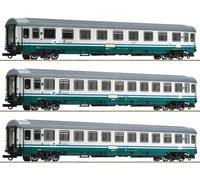 Roco SET 3 carrozze EUROFIMA 1 Prima cl. e 2 seconda cl. XMPR logo FS Trenitalia