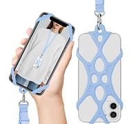 ROCONTRIP 2 in 1 Custodia con cordino per cellulare con tracolla staccabile universale per smartphone iPhone 8,7 6S iPhone 6S Plus, Google Pixel LG HTC Huawei P10 4,7-6,5 pollici (blu)