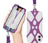 ROCONTRIP Custodia Telefono Imbracatura A Mano Libera Supporto Cordino per iPhone 6 6S 6 Plus iPhone 6S Plus, iPhone 7 And 7 Plus, Samsung, 4.7-5.5 Pollici, Silicone (Lotus Viola)