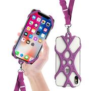 Rocontrip Custodia Telefono Imbracatura A Mano Libera Supporto Cordino per iPhone 6 6S 6 Plus iPhone 6S Plus, iPhone 7 and 7 Plus, Samsung, 4.7-5.5 pollici, Silicone (Lotus viola)