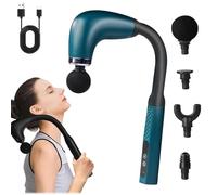 Rocuma Massage Hammer, Massage Gun Deep Tissue with Extension Handle for Pain Relief Deep Tissue, Quiet Percussion Massage Gun for Neck and Back Shoulder (Green)
