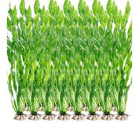 Rocutus Piante acquatiche artificiali, 15 pezzi, decorazioni per acquario, in plastica morbida e realistica, per tutti i pesci e gli animali domestici