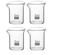 Rocwing 5ml Borosilicato 3.3 vetro Graduato Becher 4 en un paquete