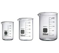 Rocwing Becher Graduato in Vetro Borosilicato 3.3 (500ml+1000ml+2000ml)