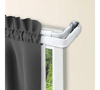 Rod Desyne - Asta doppia per tende, colore: bianco, 71-122 cm