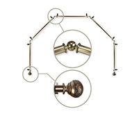 Rod Desyne Bastone per tenda a bovindo, in acciaio, ottone anticato