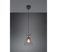 ROD SOSPENSIONE BACCHETTE DI METALLO NERO E ORO D. 20CM 1 LUCE ATTACCO E27