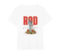 Rod Stewart Regali di Natale Maglietta, Donna Plus-Size, Bianco, 1X