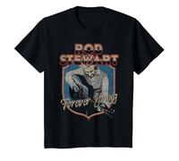 Rod Stewart Sempre Giovane Maglietta, Bambini, Nero, 4 Anni