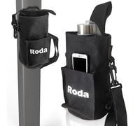 RODA Porta borraccia con magnete per palestra. Magnete resistente per borracce fino a 1,5kg (50oz). Porta bottiglia con tracolla regolabile e rimovibile. (Black)