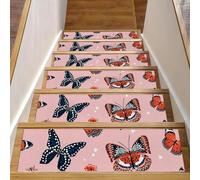 RODAILYCAY 15 tappetini antiscivolo per scale, 76 x 20 cm, per gradini in legno per interni, bordatura, tappeto per bambini, anziani e cani