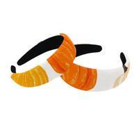 RODAILYCAY 2 cerchietti per capelli con motivo zucca del raccolto del Ringraziamento, in velluto, spessi e imbottiti, non scivolano, fasce larghe per capelli per donne e ragazze