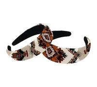 RODAILYCAY 2 cerchietti per capelli etnici vintage, senza cuciture, per donne e ragazze, antiscivolo, per il trucco, per la doccia