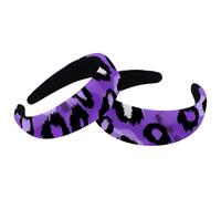 RODAILYCAY 2 cerchietti per capelli leopardati viola, in velluto, spessi e imbottiti, non scivolano, fasce larghe per capelli per donne e ragazze