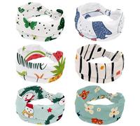 RODAILYCAY 6 fasce elastiche per capelli con pinguino e cuore, accessori per capelli, per yoga, allenamento, sport, corsa, viaggi