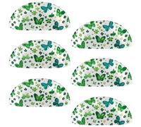 RODAILYCAY 6 maniglie per cassetti da cucina, con farfalla verde, semicircolare, per cassetti, armadi, armadietti