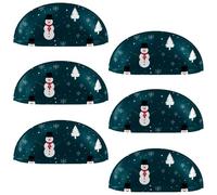 RODAILYCAY 6 pomelli per armadietti, albero di Natale con pupazzo di neve da cucina, con viti, 8,9 cm, maniglie moderne per cassetti, per armadio, armadio, porta