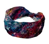 RODAILYCAY Abstract Flow Starry Sky Night Soft Fasce per capelli da donna, fascia larga, fasce per capelli antiscivolo, fascia elastica per capelli, nodo intrecciato turbante copricapo