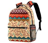 RODAILYCAY Bohemia Florals - Zaino per la scuola, per bambini, impermeabile, casual, per libri, computer portatile, per uomo e donna, Multicolore 6., 29.4x20x40cm/11.5x8x16 in, Casual