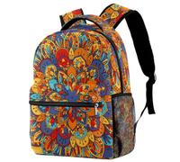 RODAILYCAY Bohemia - Zaino per la scuola, per bambini, impermeabile, casual, per libri, computer portatile, unisex, colore: marrone, Multicolore 7, 29.4x20x40cm/11.5x8x16 in, Casual