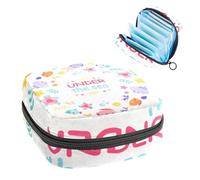 RODAILYCAY Borsa per assorbenti con cerniera, morbida borsa per assorbenti mestruali, collezione Under The Sea Creatures, per assorbenti igienici, borsa porta tamponi