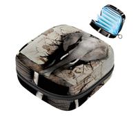 RODAILYCAY Borsa per assorbenti igienici, borsa portatile per coppette mestruali, borsa per il primo ciclo mestruale per donne e ragazze, divertente elefante rompere il muro cerniera mestruazione
