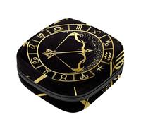 RODAILYCAY Borsa per assorbenti igienici, borsa portatile per coppette mestruali, borsa per il primo ciclo mestruale, per donne e ragazze, con segno zodiacale Sagittario, cerniera mestruale imbottita