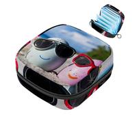 RODAILYCAY Borsa per assorbenti igienici, borsa portatile per coppette mestruali, borsa per il primo ciclo mestruale per donne e ragazze, uovo di Pasqua con occhiali da sole cerniera mestruazioni