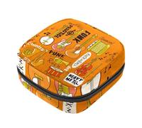 RODAILYCAY Borsa per assorbenti igienici, borsa portatile per coppette mestruali, borsa per il primo ciclo mestruale, per donne e ragazze, strumento musicale disegnato a mano Rock Jazz cerniera