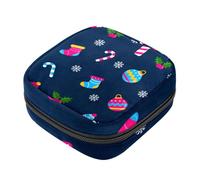 RODAILYCAY Borsa portaoggetti per assorbenti igienici, elementi invernali blu scuro per il primo ciclo mestruale, borsa per ragazze e donne, sacchetto per coppette mestruali femminili sacchetti per
