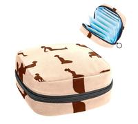 RODAILYCAY Borsa portaoggetti per assorbenti igienici, motivo animali polari, borsa per il primo ciclo mestruale, per ragazze e donne, sacchetto per coppette mestruali femminili, Multicolore 4,