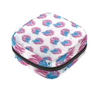 RODAILYCAY Borsa portaoggetti per assorbenti igienici, motivo impronta di gatto, rosa, per ragazze e donne, per coppette mestruali femminili, Multicolore 4, 4.7x6.6x6.6 in/12x17x17 cm