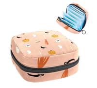 RODAILYCAY Borsa portaoggetti per sanitari, supporto per assorbenti per allattamento, borse mestruali con cerniera per Halloween zucca e scopa fantasma mestruale femminile organizer per tamponi