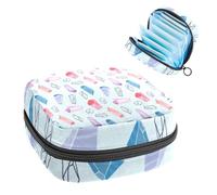RODAILYCAY Borsa portaoggetti per sanitari, supporto per assorbenti per allattamento, borse mestruali con cerniera per mestruazioni viola rosso cristallo diamante azzurro femminile organizer per