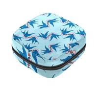 RODAILYCAY Borsa portaoggetti per tovaglioli igienici, ghiaccioli da viaggio, aereo, stella marina, macchina fotografica, blu, borsa per il primo periodo per ragazze e donne, sacchetto per coppetta