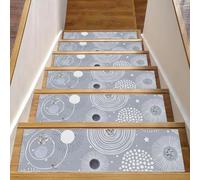RODAILYCAY Celestial Body - 15 tappetini per scale, 20,3 x 76,2 cm, per gradini in legno per interni, antiscivolo, superficie in poliestere TPE