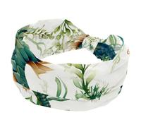 RODAILYCAY Cerchietti a turbante da donna, morbidi e larghi, con nodo incrociato, fascia elastica per capelli con cavalluccio marino, accessori per capelli alla moda
