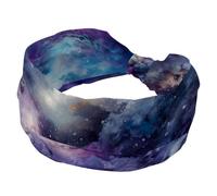 RODAILYCAY Cerchietti larghi da donna, fasce per capelli annodate, misterioso ipnotizzante universo cielo stellato, turbante antiscivolo, fascia elastica per capelli, accessori per capelli alla moda