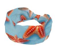 RODAILYCAY Cerchietti per capelli da donna, a turbante, con stella marina, morbidi, larghi, elastici, con nodo intrecciato, accessori per capelli alla moda