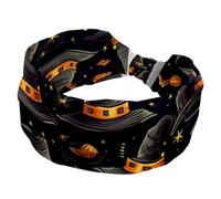 RODAILYCAY Cerchietti per capelli da donna, cappello da strega di Halloween, morbido turbante con nodo attorcigliato, fasce per capelli sportive, fascia elastica larga, accessori per capelli